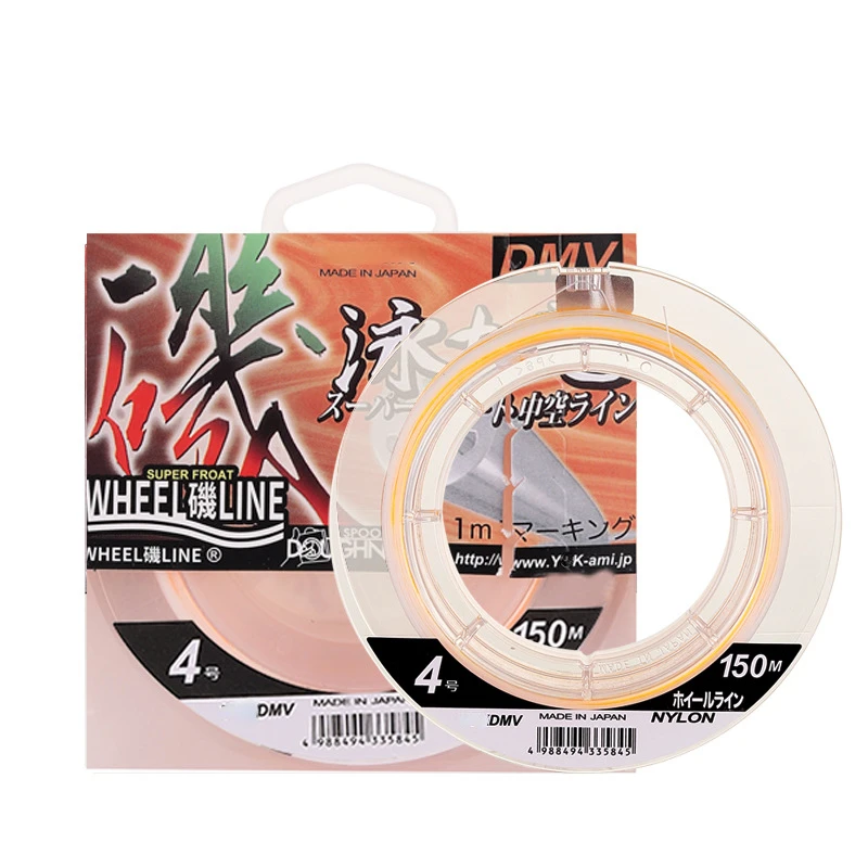 New JAPAN Original WHEEL DMV Fishing Line 150M Floatability High Stength Nylon Fishing Line for Lure Bass Carp Fishing Reel