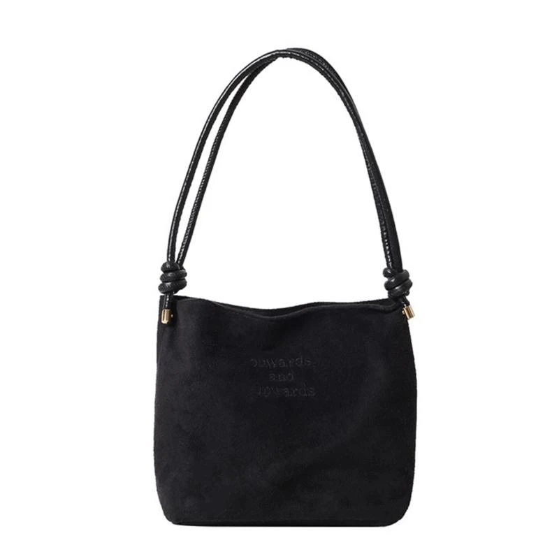 

G5AE Trendy Vintage Single Shoulder Bags Underarm Handbag Bucket Bag for Fall Winter