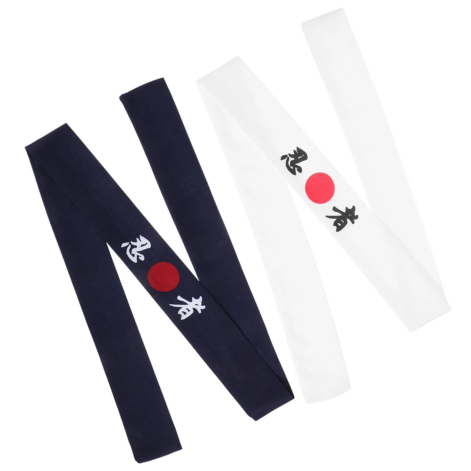 2 Pcs Japanese Hachimaki Headband Ninja Print Bands Men Sports Chef Cotton Miss for Headbands Kitchen Chef Headbands Costume