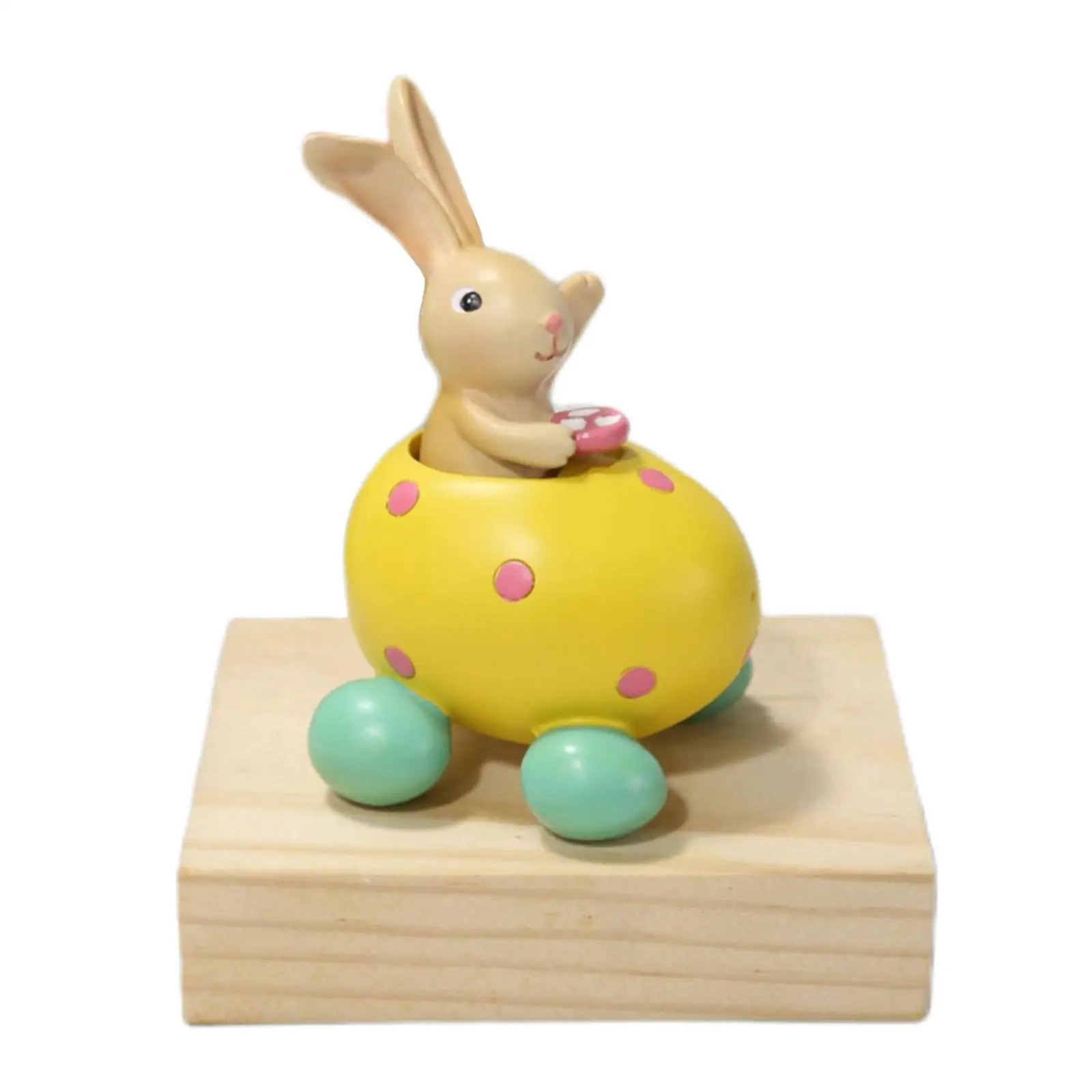Statue de lapin de Pâques en résine, figurine d'animal, sculpture miniature, ornement créatif adapté au salon, chambre à coucher, bureau