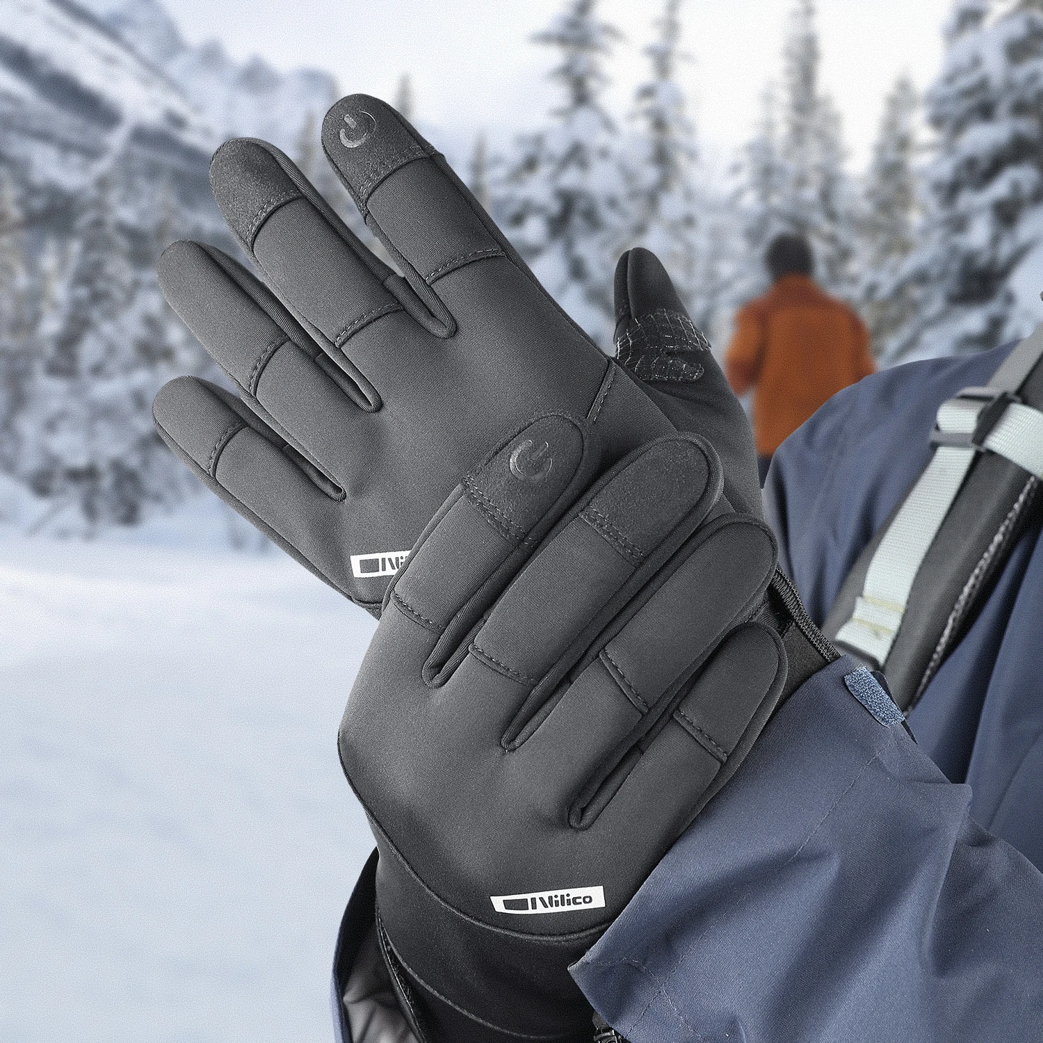 Neue Outdoor Winter wasserdichte Ski handschuhe schwarz Touchscreen warme rutsch feste Fahrrad handschuhe Snowboard Motorrad handschuhe Männer