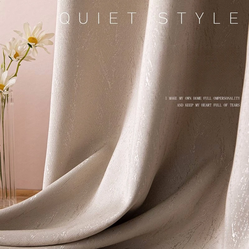 

Japanese Modern Simplicity Curtains for Living Room Bedroom Dining Room Solid Color High-precision Customized Shading Curtains