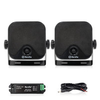 Herdio 4'' 2PCS Heavy Duty Waterproof Boat Marine Bluetooth Speakers Surface Mounted For Camper Skid Steer ATV UTV RZR Golf Cart