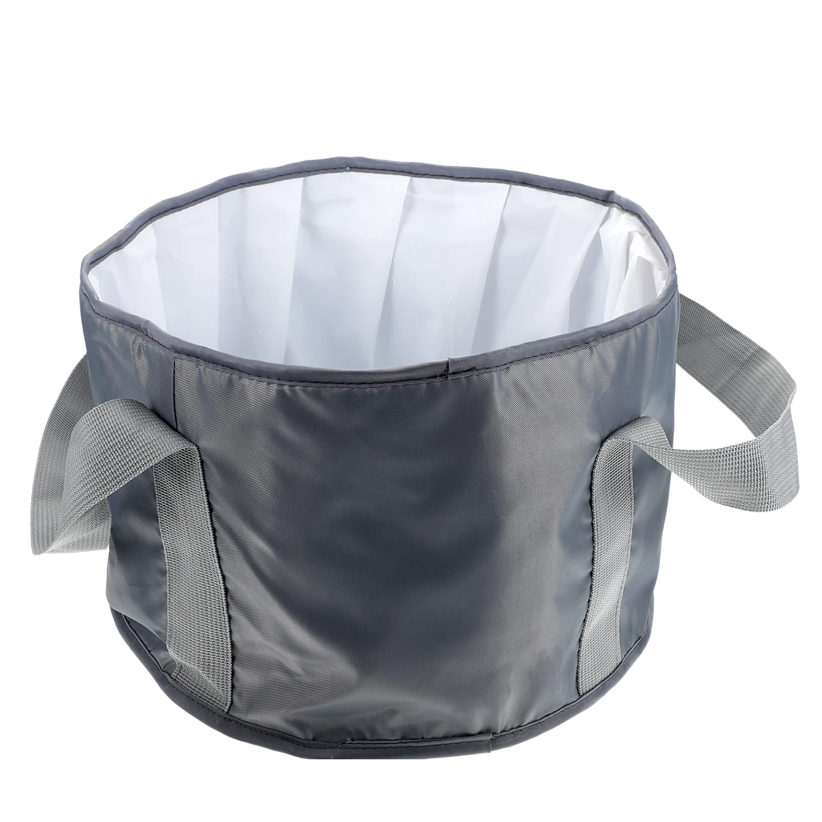 

Reinforced Portable Foot Soaking Basin Large Capacity Foldable Water Basin for Camping Travel Spa Grey Bag PEVA Waterproof Light