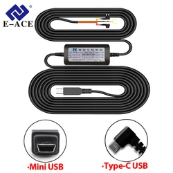 Driving recorder hard wire cable kit 3.5 meters mini USB Type-C USB auxiliary Car DashCam DVR 24 hours parking monitoring