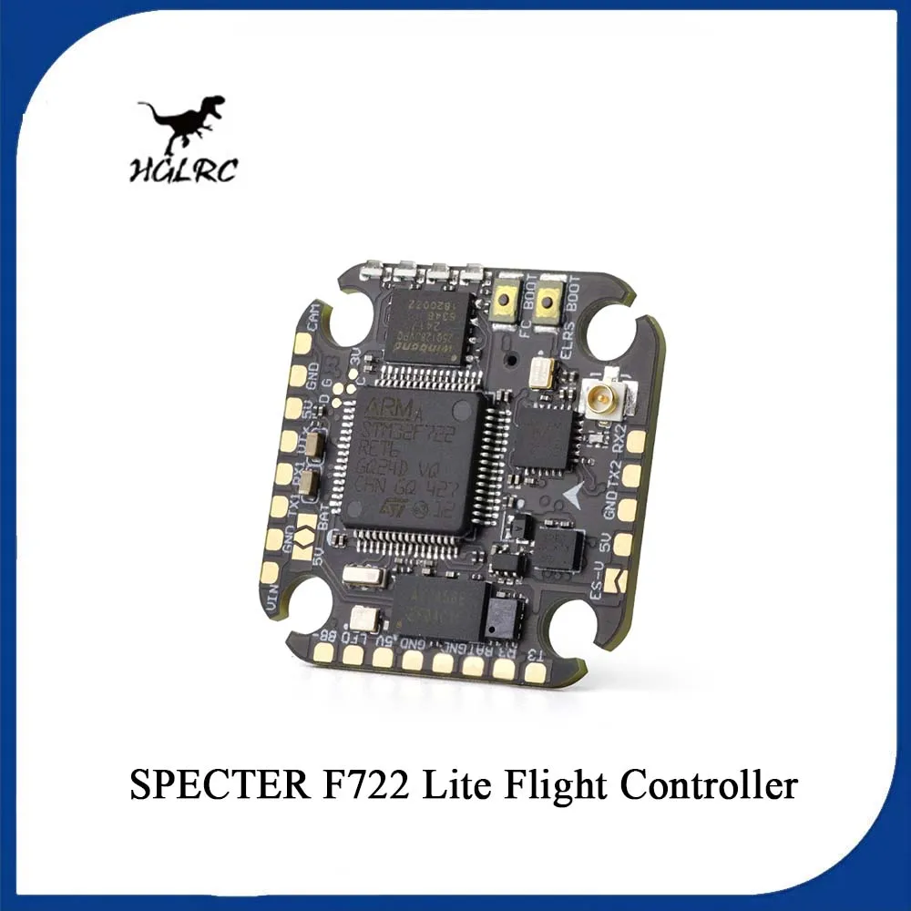 

Контроллер полета HGLRC SPECTER F722 Lite со встроенным гироскопом ICM42688 Приемник ELRS 2.4G Идеально подходит для гоночного дрона RC FPV