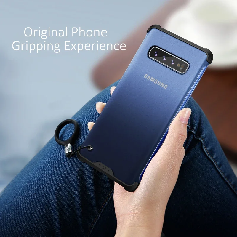 For Samsung Galaxy S10 Plus Case Airbags Bumper Shockproof Case Xundd Candy Color Portective Cover for Galaxy S10 Silicone Rope