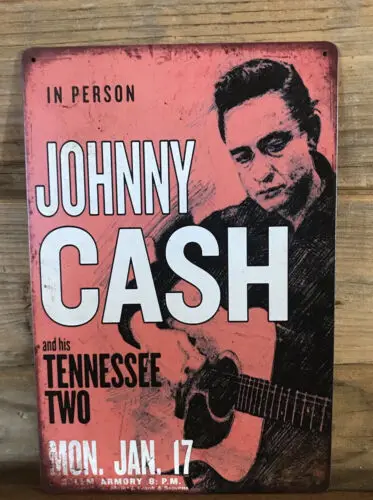 Johnny Cash Tennessee Two Vintage Reproduction Tin sign 8