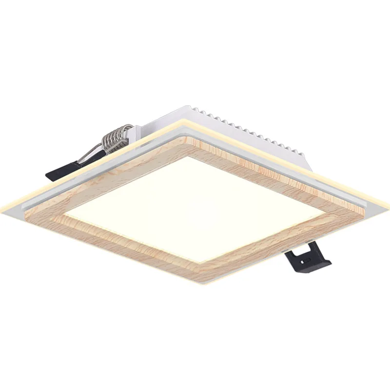 

Full Spectrum Eye Protection Downlight Nordic Wood Grain Ceiling Spotlight Simple Home Living Room Bedroom Embedded LED Light