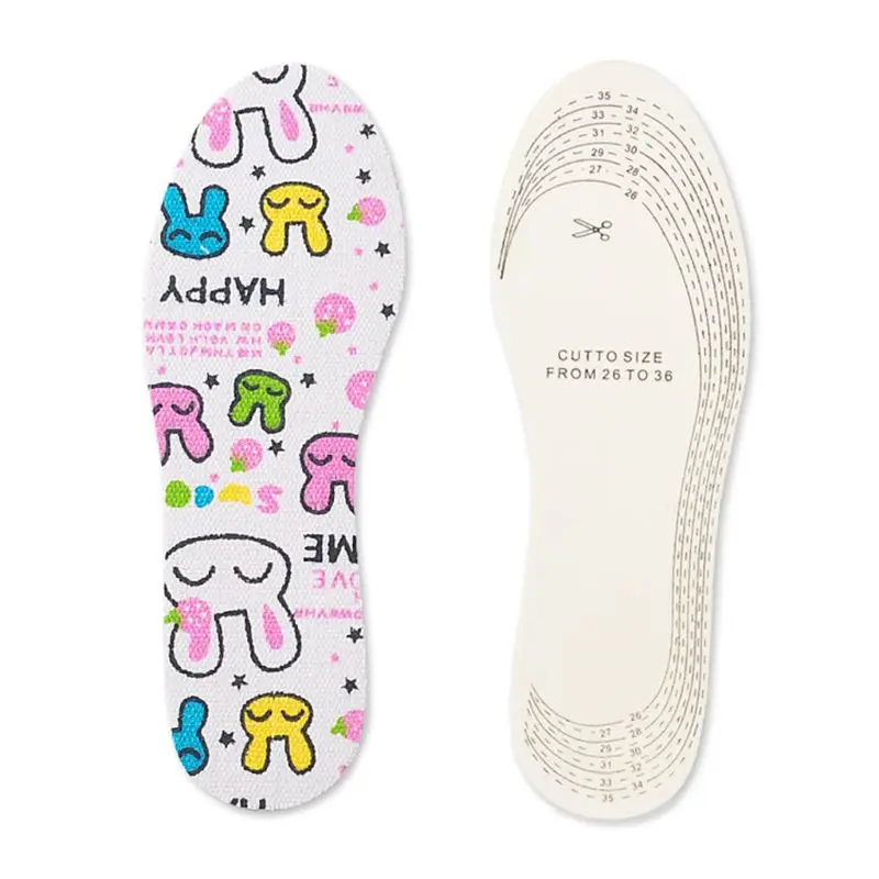 Cartoon DIY Cutting Insoles Kids Shoe Insole Children Breathable Pads Inserts Dropship