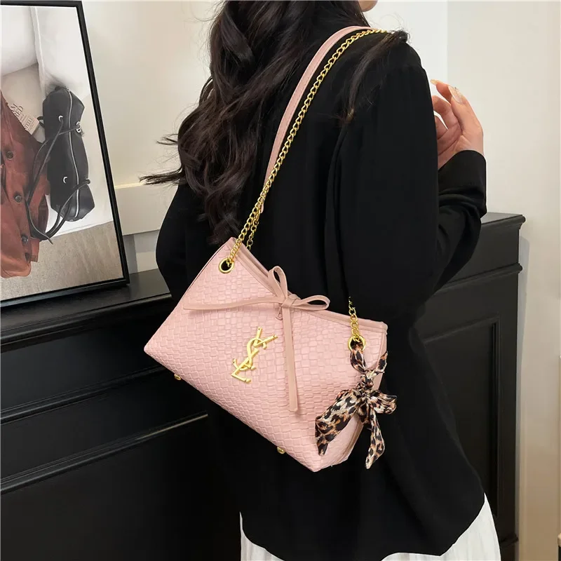 

Luxury Designer Classic Tote Bag Leather Crossbody Shoulder Strap Handbag For Women Elegant Messenger Ladies Popular Fashion
