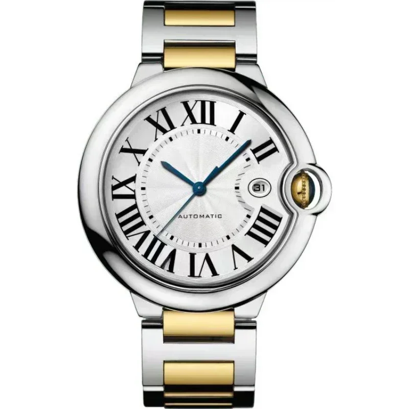 نمط جديد 2025 KDR 42mm سلسلة البالون الأزرق الكلاسيكي أعلى حركة ميكانيكية أوتوماتيكية بالكامل ساعة رجالية فاخرة