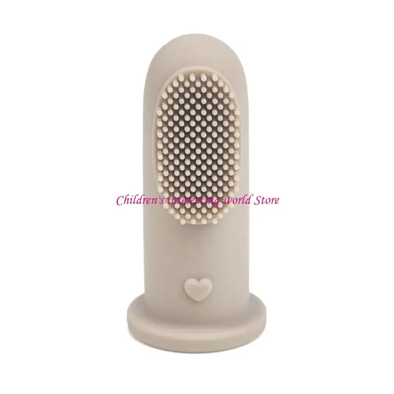 แปรงสีฟันนิ้วซิลิโคนเกรดอาหารเด็กวัยหัดเดินฟันทำความสะอาดแปรงดูแลช่องปาก 425F 425F