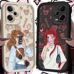 Beautiful Disney Princess Phone Case for Xiaomi Redmi Note 13 12 11 Pro Plus 4G 5G 12S 11S 10S 10 9 9S 8 12C 13C A3 Back Cover
