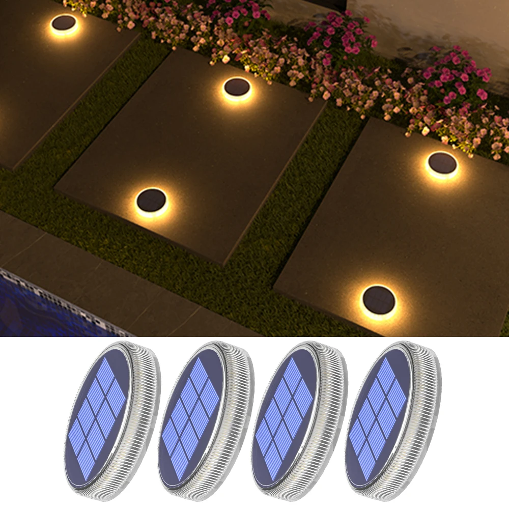 

Solar Deck Light Circular Lane Light Solar Dock LED Outdoor Waterproof IP68 Step Sidewalk Staircase Garden