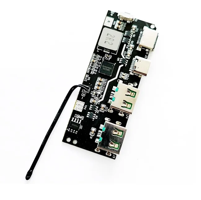 Внешний аккумулятор QC4.0 QC3.0 светодиодный с двумя USB-портами, 5 В, 22,5 А, 18650 Вт, Micro/Type-C USB, модуль зарядки, защита от перегрева/цепи