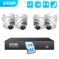 ZOSI 8CH Expand 16CH 4K PoE Security IP Cameras CCTV System 8MP 5MP Person Vehicle Detection Outdoor Video Surveillance Cams Kit