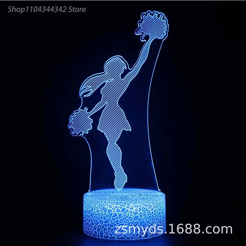 Ballet 3D Acrylic Creative Unique Night Light Living Room Bedhead Creative Parent Child Gift Decoration Light USB Atmosphere Lig