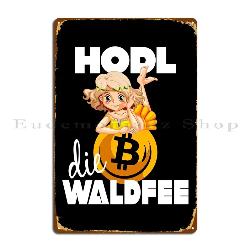 Die Waldfee – Einzigartige Metallplaketten als personalisierte Wanddekoration mit Bitcoin-Design