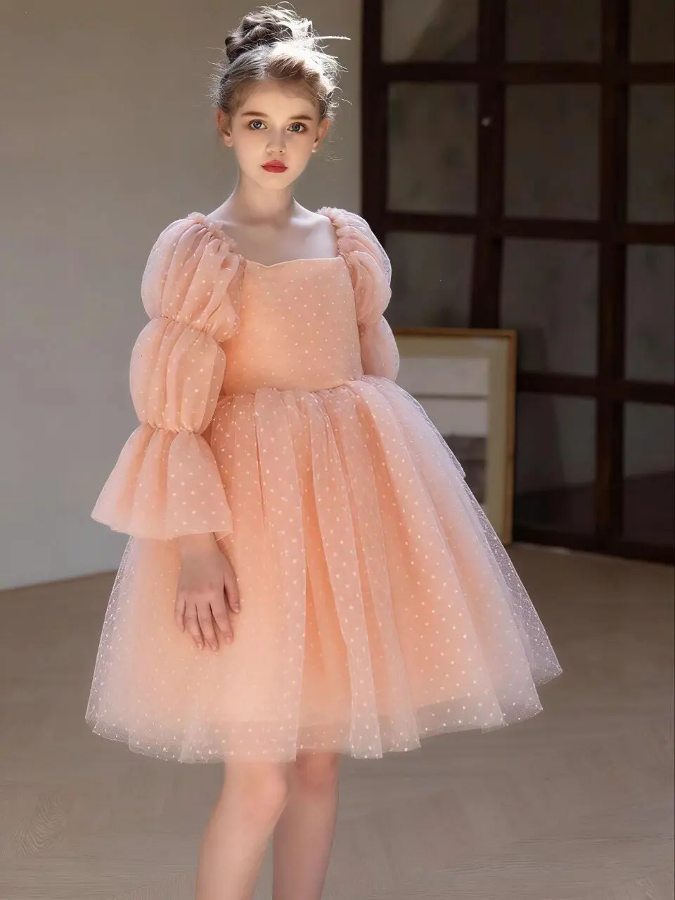 Vestido de Cumpleaños para Bebés Recién Nacidas, Vestido de Fiesta con Puntos Suizos para Niñas Pequeñas, Vestido de Ceremonia para Niñas de 2 Años, Ropa Infantil