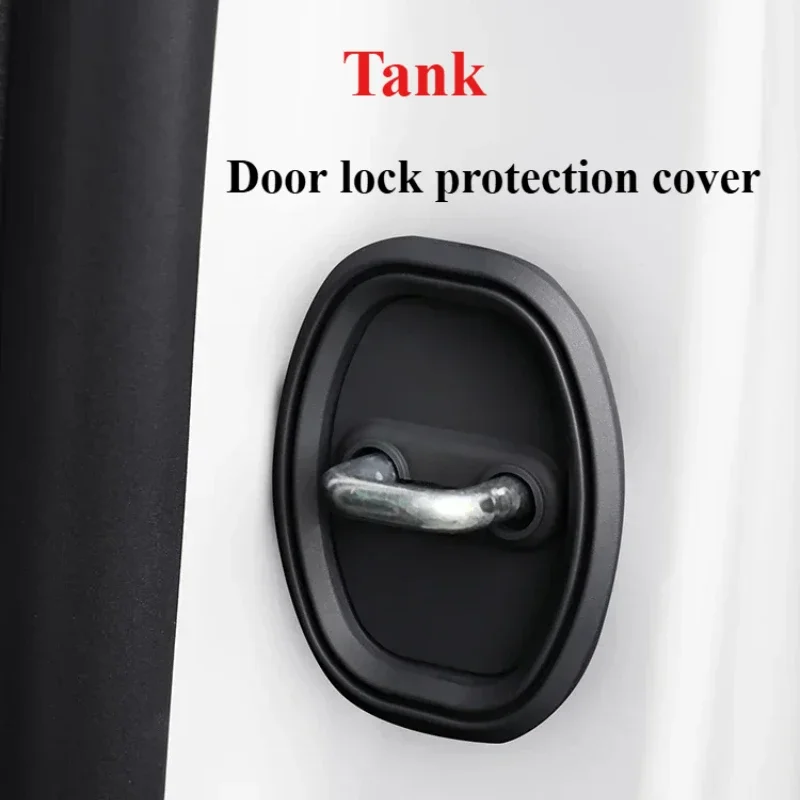 For Tank 300 Tank 500 Car Door Lock Cover Silicone Anti-Vibration and Noise Reduction Protective Cover Accessories