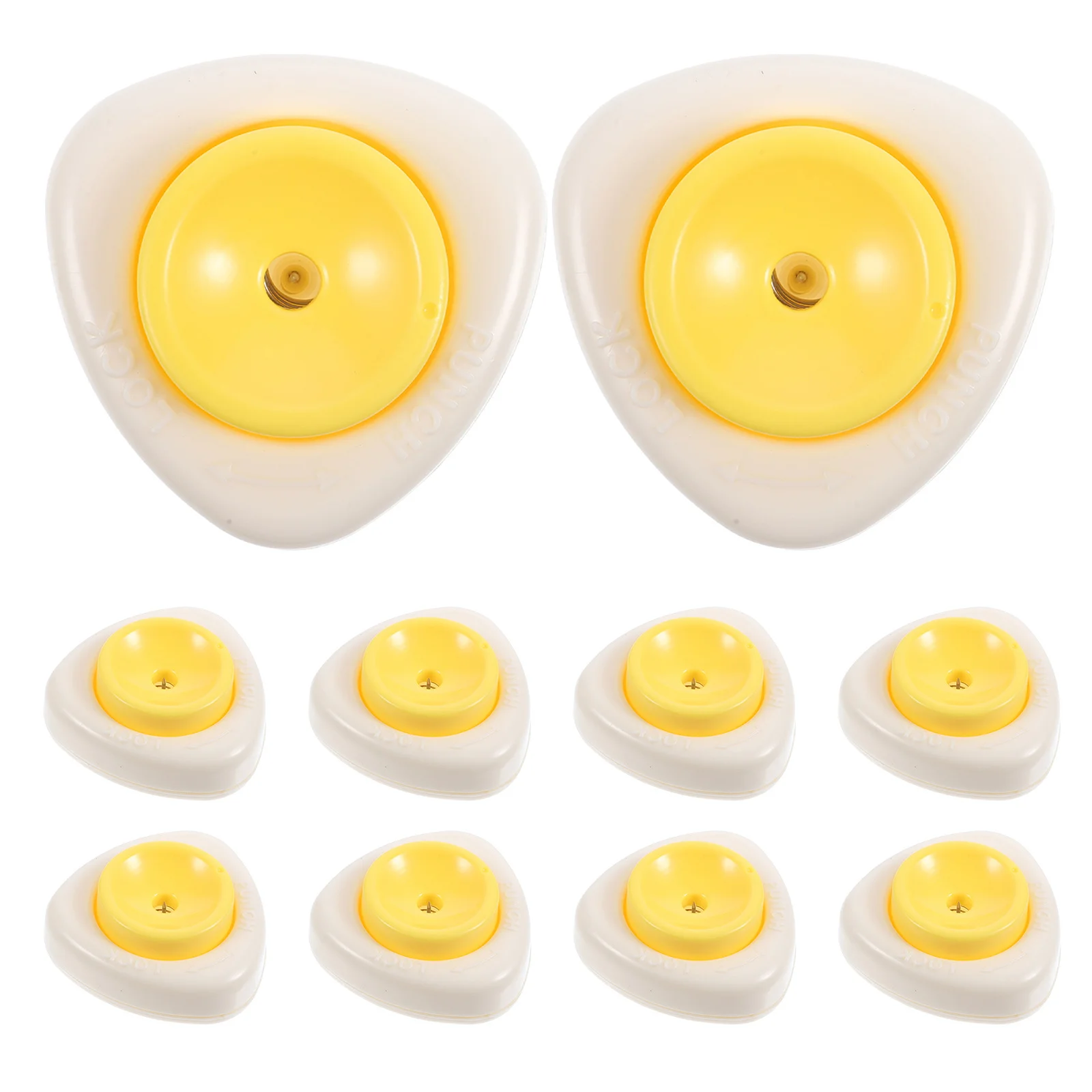 

10Pcs Egg Pricker Tool for Boiled Eggs Plastic Piercer with Base Precision Piercing No Mess Safe Operation Efficient Design
