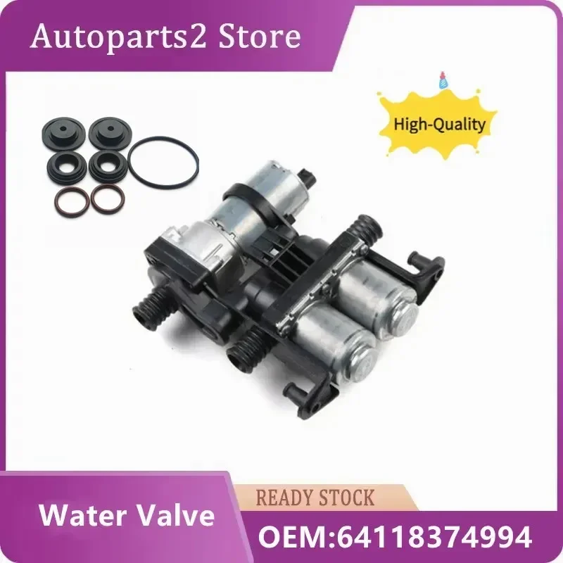 Car Water Valve with Auxiliary Water Pump for BMW E38 7 Series E39 5 Series E53,E34 1995-2003 OE 64118374994