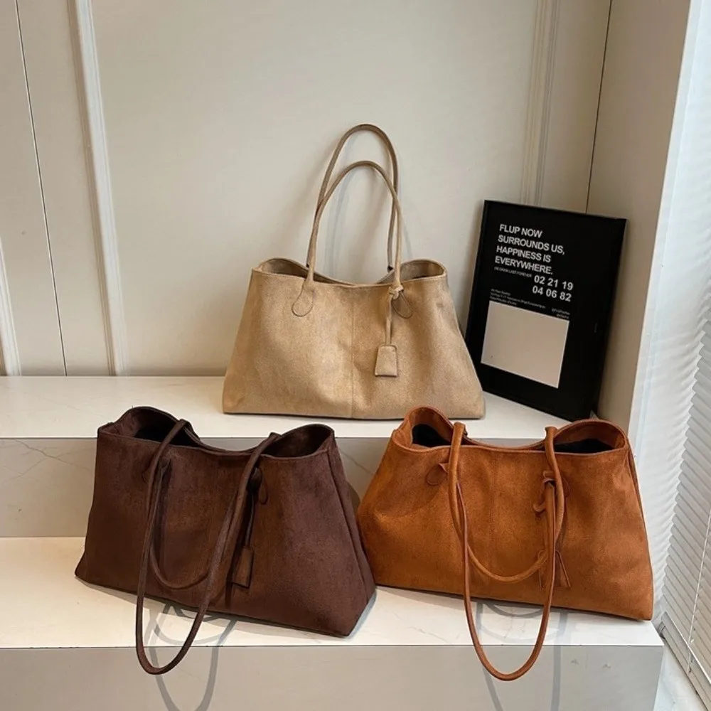 

Сумка на плечо Замшевая сумка на плечо для хранения Замшевая сумка-ведро Замшевая сумка в корейском стиле Большая вместительная сумка для подмышек для девочек