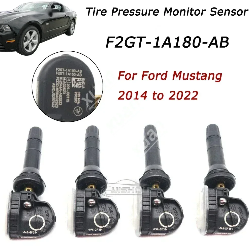 

TPMS F2GT-1A180-AB Датчик давления в шинах 4 шт. F2GZ1A189A Подходит для Ford Mustang 2014-10 2022-10 315 МГц Новый