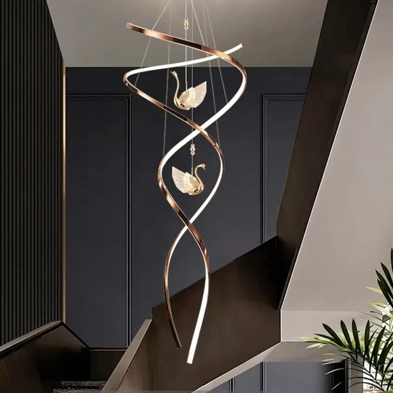 

Modern home decor led lights pendant light lamps forstaircase Chandeliers for living room hanging light indoor lighting
