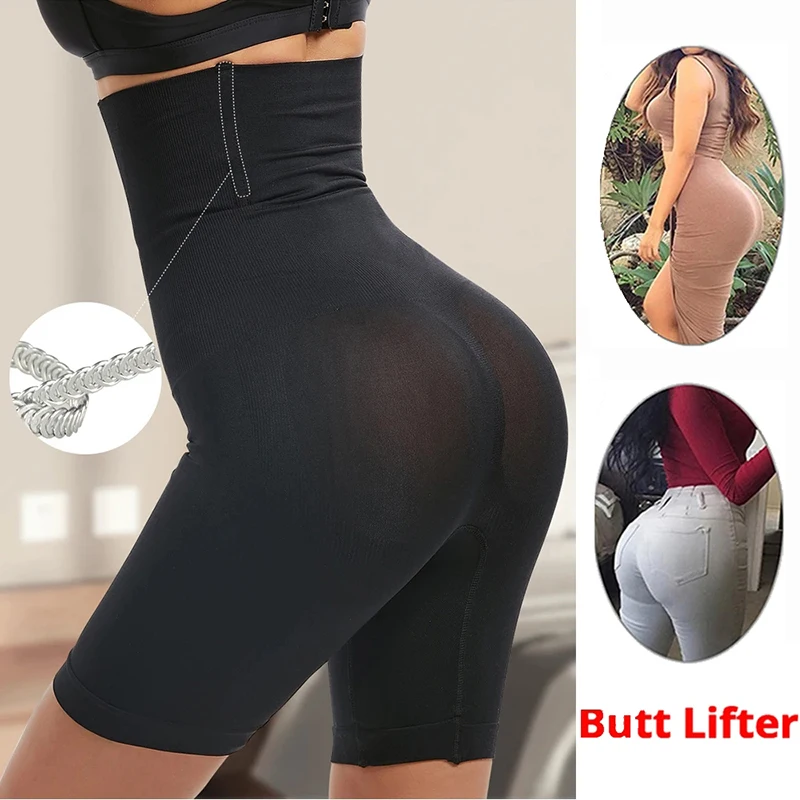 

2PCS Women's High Waist Shapewear Trainer Panties Slimming Sheath Tummy Control Hip & Butt Lifter Mid-Thigh Body Shaper lingerie