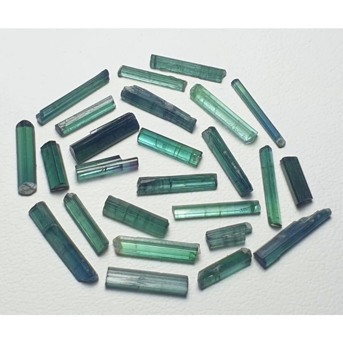Brazilian Elbaite Crystal Points, 10g 5-15mm Rainbow Mix, Display Box for Geology Specimens & Collector Display