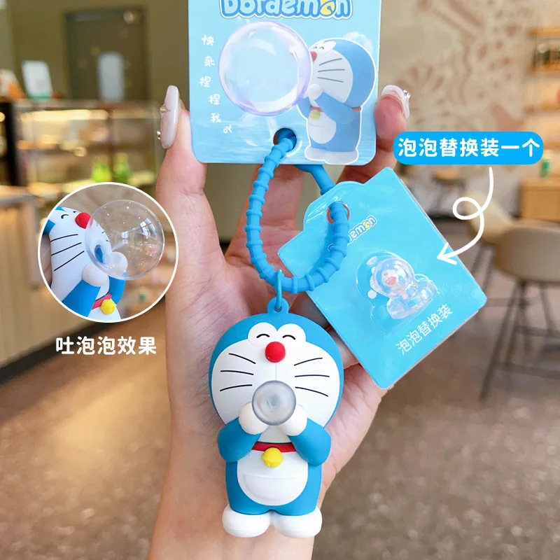 Porte-clés bulle Doraemon, personnage de dessin animé mignon, fée clochette, chat Robot, joli sac à dos, pendentif, jouets, petits cadeaux Kawaii