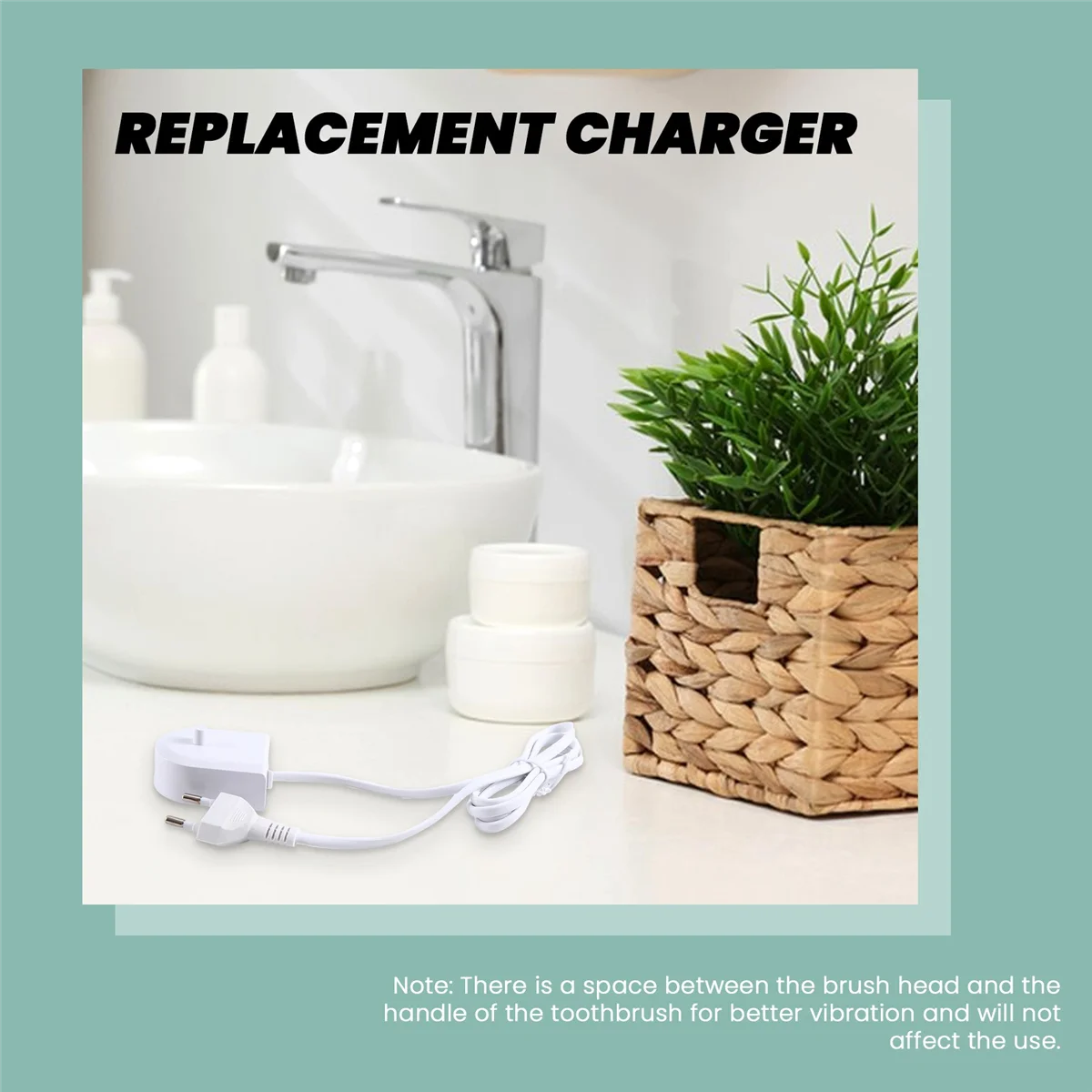 Replacement Charger for Philips Toothbrush EU Plug Charging Kit Waterproof White Holder Base Hx6100 HX6721/3296/3216