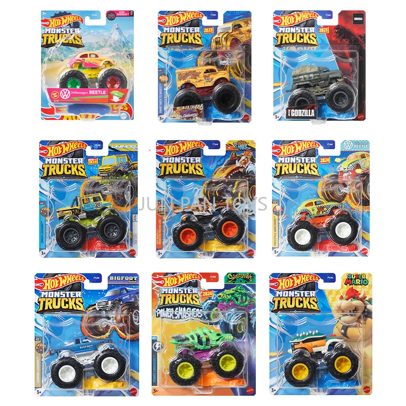 

Original Hot Wheels Monster Trucks 1:64 Scale Gift for Kids Monster Jam Diecast Jurassic World Ninja Turtles Car Model Boy Toys