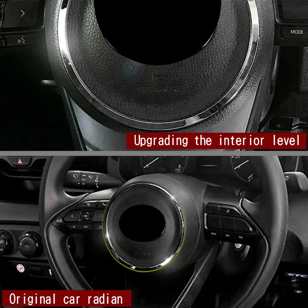 

Автомобильное хромированное декоративное кольцо на руль для Toyota Yaris/Yaris Cross 2020 2021