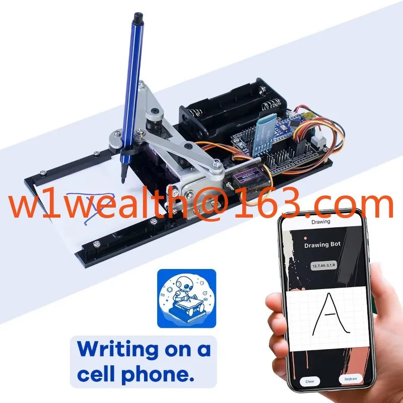 Picture 5: Robotic arm drawing kit includes Nano V3.0 ATmega328P controller board programmable DIY plotter for Arduino projects