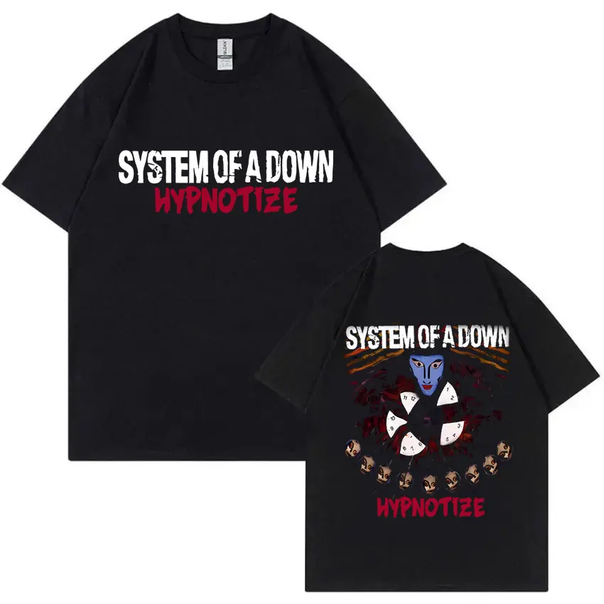 Rock Band System of A Down Hypnotize Graphic T Shirts Men Women Alternative Metal Music T-shirts Men\'s Vintage Oversized T-shirt