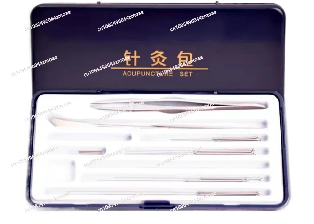 Acupuncture Instrument Bag Acupuncture Package Traditional  Silver-Plated Acupuncture Needle Three-Edged Needle with Box Suit