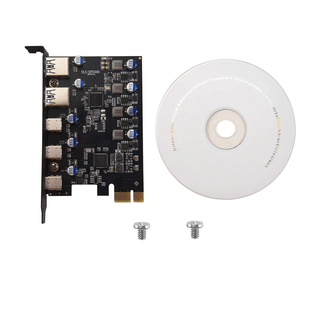 2026 بطاقة توسيع جديدة + PCIe إلى 5 منافذ (3X USB C,2X USB 3.0-A) بطاقة توسيع PCI Express لـ 10/8/7 ونظام التشغيل 10.8.2 #2