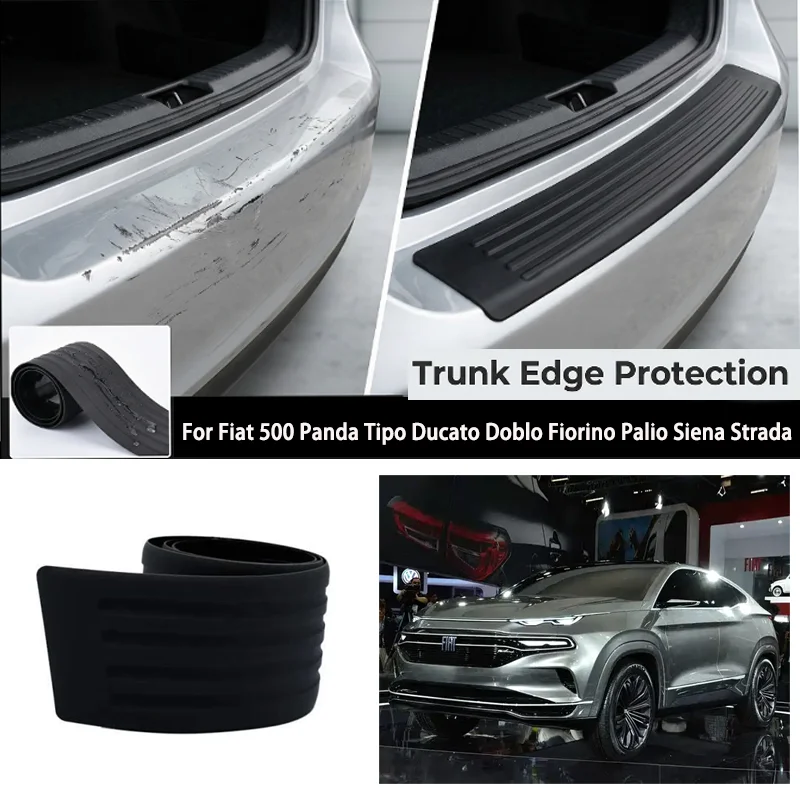 For Fiat 500 Panda Tipo Ducato Doblo Fiorino Palio Siena Strada Trunk protection strip bumper anti-collision and anti-scratch