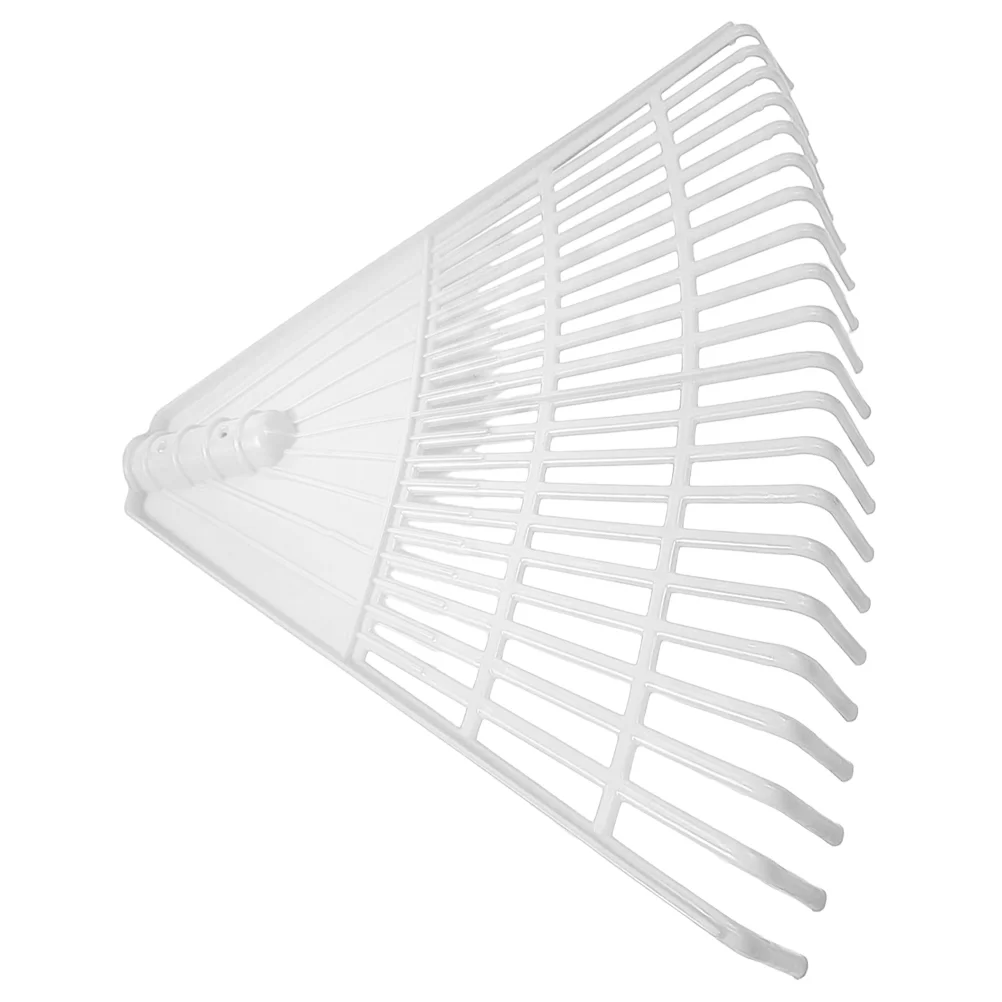 

Grass Rake Hand Garden Tool Lawn Replacement Head White for Gardening Leaf Rakes Lawns