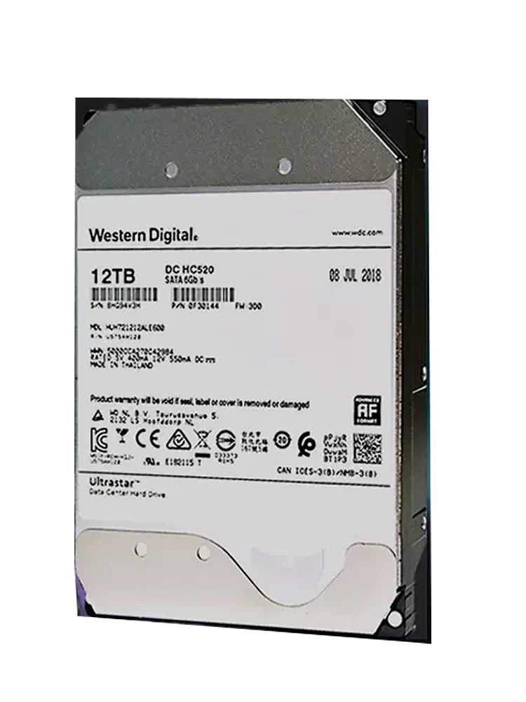 Imagem -02 - Computador Desktop dc Hc520 Enterprise Class Helium Disk Disco Rígido de Monitoramento de Alta Velocidade 7200 a 256m 12tb 12tb