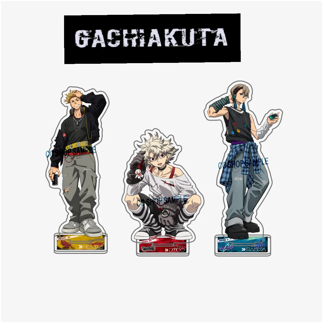 Gachiakuta Anime Acrylic Standee Keychain Rudo Zanka Enji Riyo Figure Desktop Decor Character Collectible Gift Cartoon Products