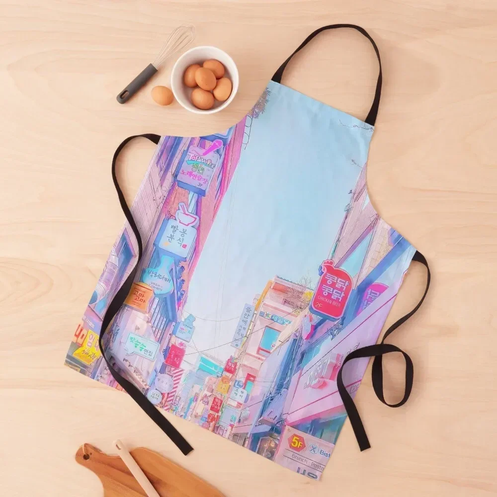 

Anime Seoul (Soft Edition) Apron For Nail Stylist Restaurant Kitchen Equipment barber men christmas kitchen Apron