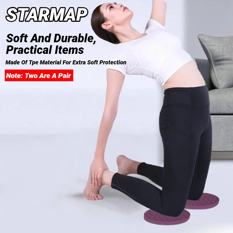 Yoga Knee Guard 2Pcs, Foam Pilates Support Round Pads Anti Slip Fitness For Knees, Elbows, Wrists 2 Pack Exercise Cushion