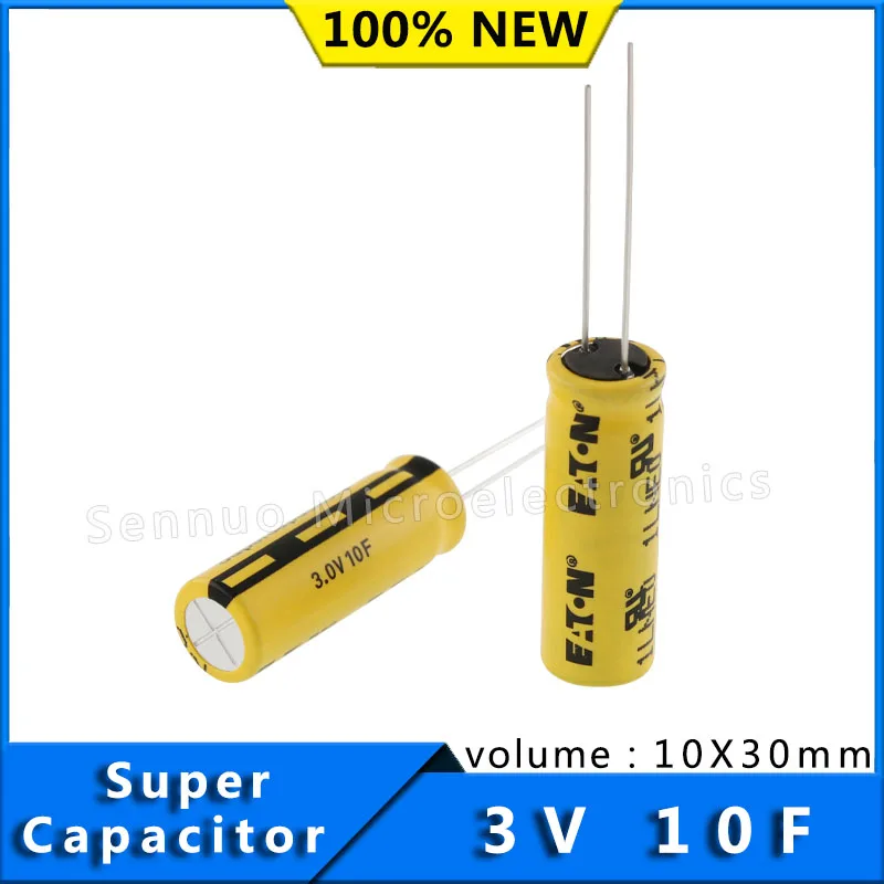 Новинка 3,0 V 10F TV сверхёмкостные цилиндрические ячейки TV 1030-3R0106-R емкость farah низкая ESR Высокая мощность плотность 3.0V10F 10x30 мм