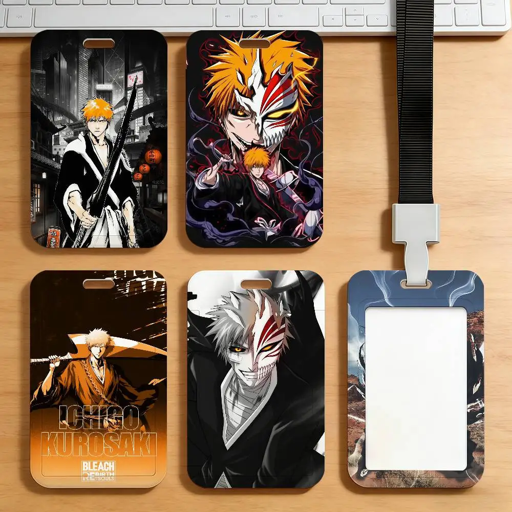 Anime B-Bleach Card Holder Student Campus Meal Cards Public Transport Subway Cardcase