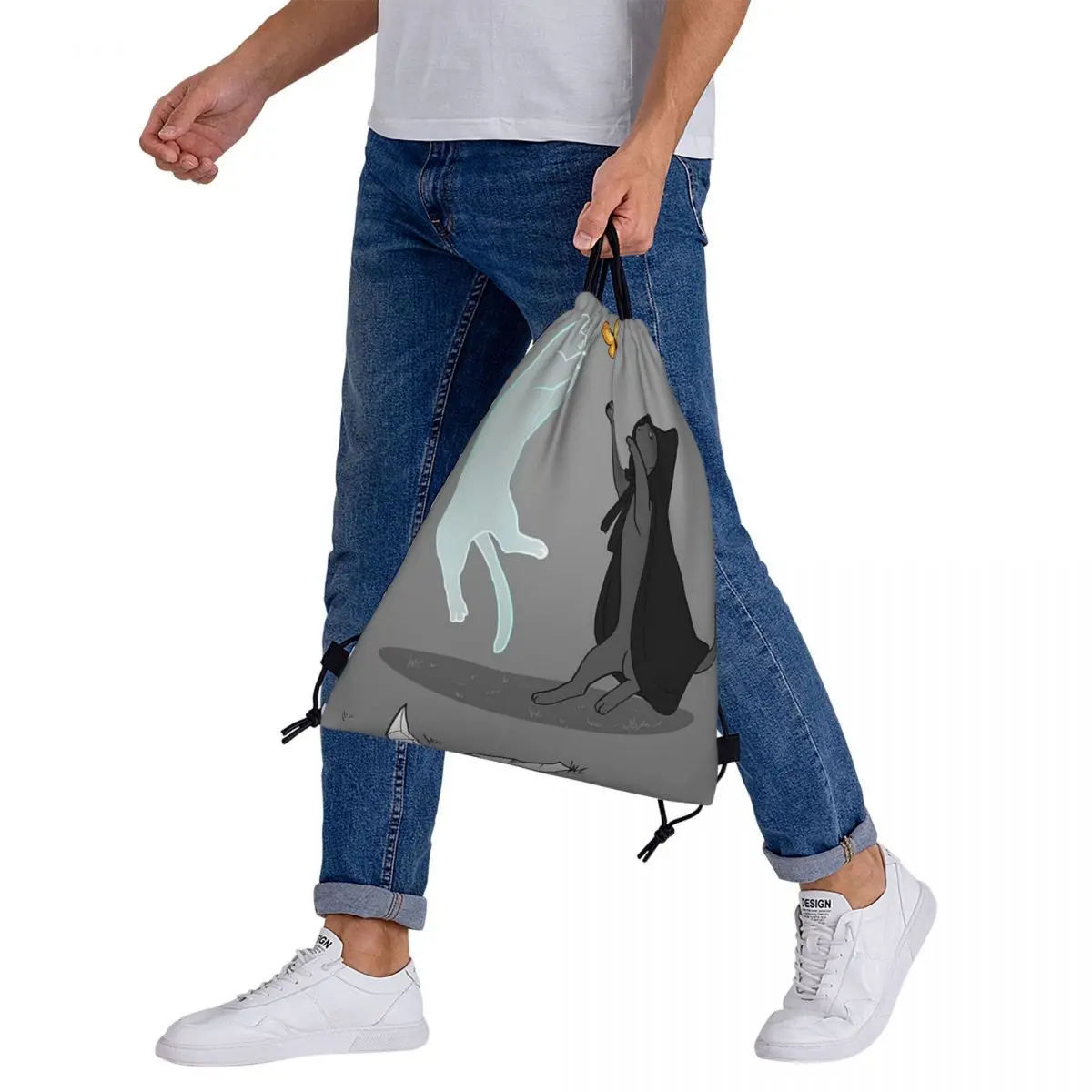 Chasing Butterflies-mochila informal portátil con cordón para hombre y mujer, bolso deportivo con bolsillo, para libros y estudiantes