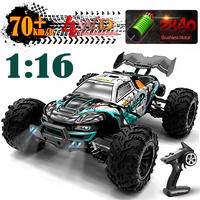 JJRC 1:16 4WD RC Car 70KM/H With Led Lights 2.4G Inductor Remote Control Off-Road Cars High Speed Brushless Motor Children Toys